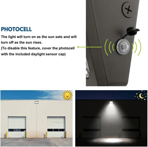 Vista 4 de Konlite KWPT - Paquete de luz LED de pared, seleccionable 63 W/53 W, 8,850 lúmenes, CCT ajustable 5000 K/4000 K/3000 K, regulable, 120-277 V