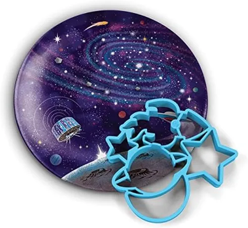 Vista 3 de Fred & Friends Crack A Smile - Molde de silicona para huevo y panqueques para desayuno. 5.75 pulgadas, unicornio azul