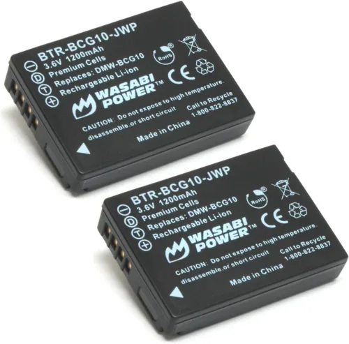 Wasabi Power Batería para Panasonic DMW-BCG10 (paquete de 2)