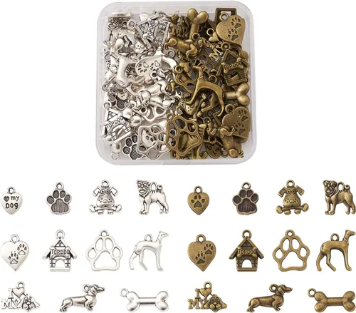 Vista 10 de Craftdady Colgantes de estilo tibetano con temática mixta antigua para la fabricación de joyas de bricolaje