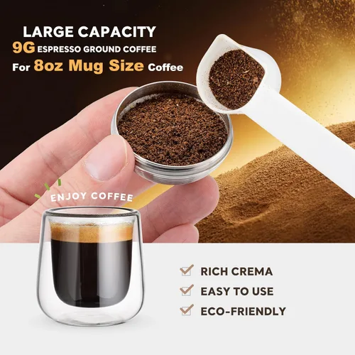 Vista 6 de Reusable Next Coffee Pods Holder Stainless Steel Refillable Filters Coffee Pods pods Only Compatible with Nespresso 3.0 Genaration