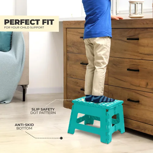 Vista 15 de Utopia Home - Taburete plegable, taburete de pie de 9 pulgadas de ancho, soporta hasta 300 libras, de plástico ligero para cocina, baño y sala