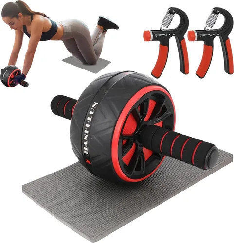 Rueda de rodillo abdominal, equipo de entrenamiento abdominal para entrenamiento de fuerza abdominal y central, ruedas de ejercicio para gimnasio en
