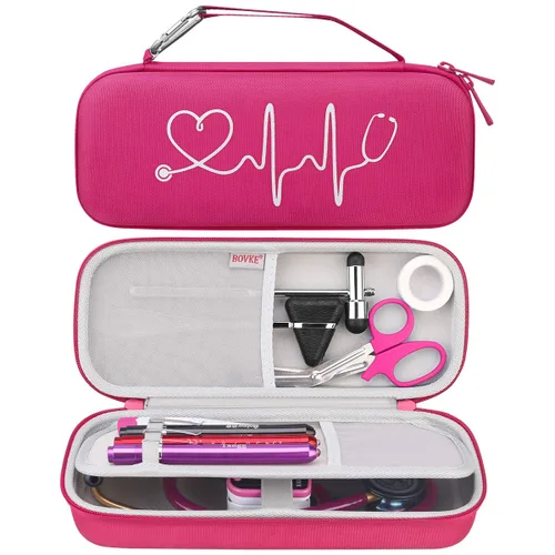 Vista 13 de BOVKE Funda para Estetoscopio para 3M Littmann Classic III Monitoring, Lightweight II S.E, Cardiology IV Diagnostic, Estetoscopios MDF Acoustica