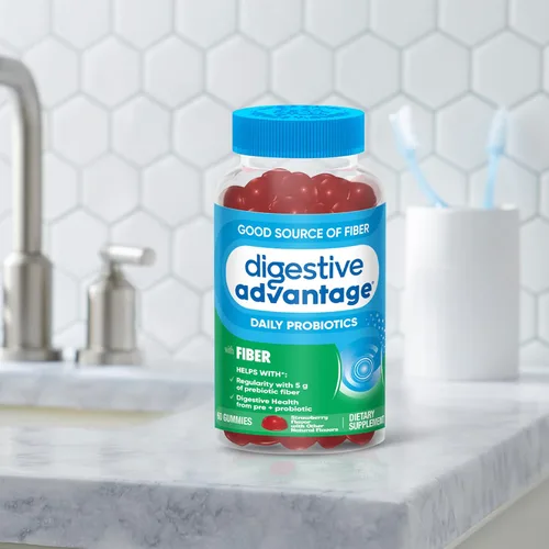 Vista 14 de Digestive Advantage Gomitas de Fibra Prebiótica + Probióticos para la Salud Intestinal, 5g de Fibra Prebiótica Más 1 Mil Millones de UFC