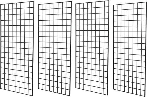 Vista 7 de Paneles de rejilla de grado comercial – Panel de rejilla resistente para cualquier exhibición minorista, 2 pies de ancho x 4 pies de alto, 3 paneles