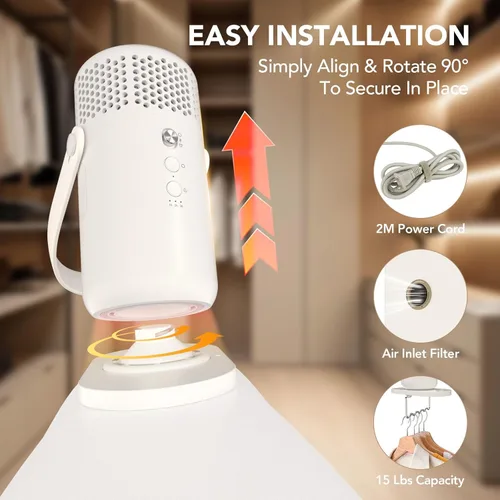 Vista 8 de Secadora de Ropa Portátil, Máquina Secadora Portátil Compacta para Apartamento, RV, Viaje - Mini Secadora Premium de 1000W con Bolsa de Secado