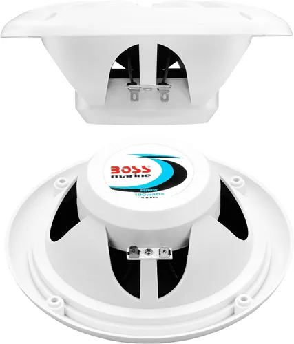 Vista 4 de BOSS Audio Systems Paquete de altavoz receptor MCK1308WB.64, Bluetooth, MP3 USB SD AM FM estéreo marino, panel frontal desmontable, control remoto