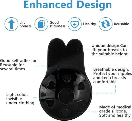Vista 3 de queensecret Sujetador adhesivo, cinta de levantamiento de senos de silicona