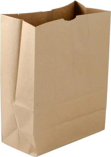 Vista 2 de Bolsas de papel grandes para compras de comestibles Shop&Save, 12x7x17 bolsas de barril marrón kraft resistentes de 57 libras, bolsas para llevar