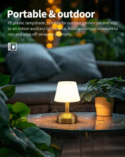 Vista 2 de KDG Lámparas de Mesa Modernas Inalámbricas Pequeñas, Lámpara de Escritorio LED Regulable Portátil, Batería Recargable de 4000mAh Operada