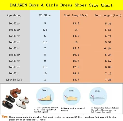 Vista 7 de DADAWEN - Zapatos de vestir para niña con cordones para uniforme de Oxford, cómodos, mocasines (niños pequeños)