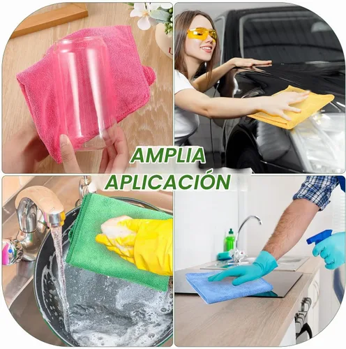 Vista 7 de Preboun - Paquete de 300 paños de limpieza de microfibra a granel de 12 x