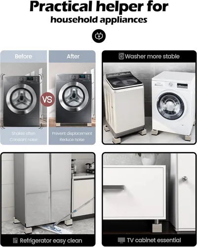 Vista 7 de Elevadores de Muebles, Tclouda Soportes para Cama/Sofá/Escritorio/Mesa/Patas de Silla/Refrigerador de 1.5, 3 y 4 Pulgadas, Bloques Ajustables