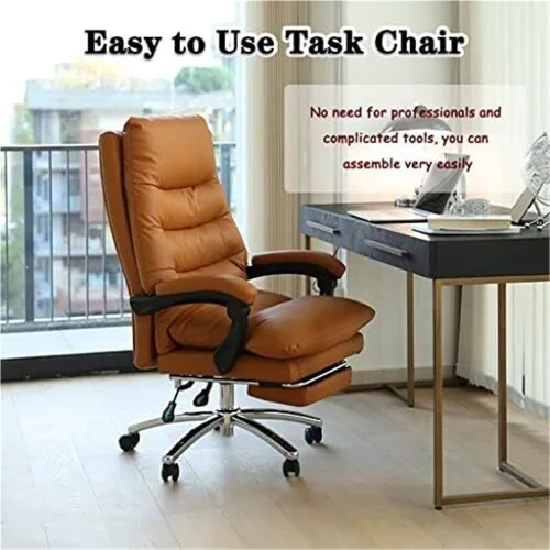 Vista 7 de Executive Big and Tall Office Chair Heavy Duty High Back Reclining Computer Desk Chair with Massage Back Linkage Armrests and Retractable Footrest