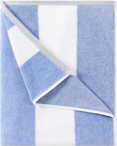 Vista 16 de HENBAY Toalla de playa de algodón de gran tamaño - Toalla de piscina grande de 70 x 35 pulgadas, toalla de cabana de natación de secado rápido a