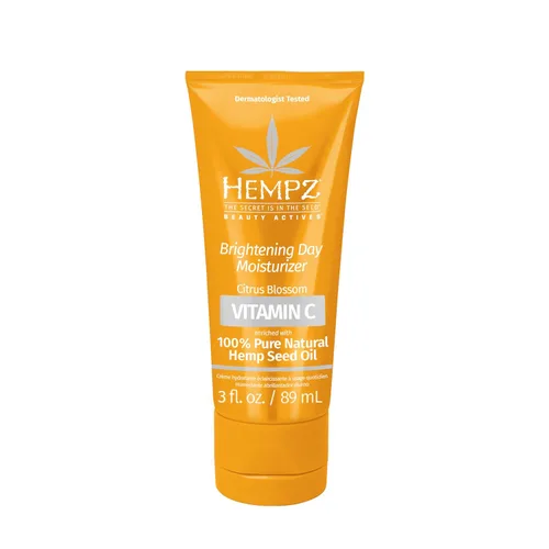 Hempz Citrus Blossom Brightening Daily Moisturizer - Crema hidratante de día rica en minerales, vitamina C y aceite de semilla de cáñamo para