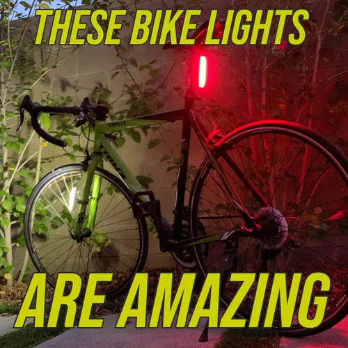 Vista 7 de BLITZU 2025 Cyborg 200H luz de bicicleta delantera o 200T luz trasera recargable por USB-C LED juego de luces para bicicleta reflector de seguridad