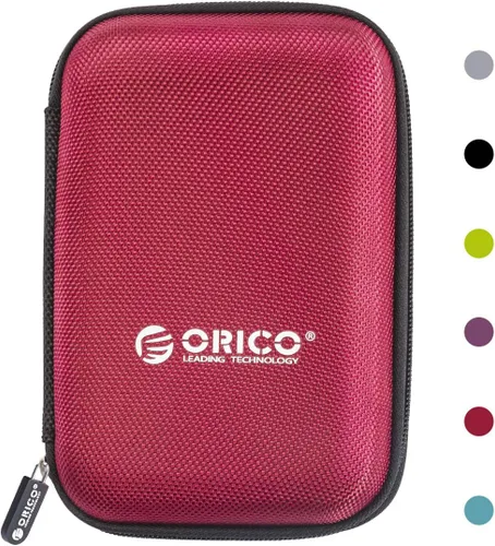Vista 9 de ORICO Estuche para disco duro de 2.5 pulgadas, bolsa de transporte de almacenamiento de unidad externa, impermeable, a prueba de golpes