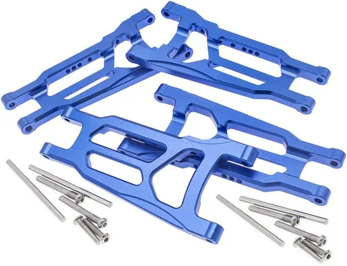 Paquete de 4 brazos de suspensión delanteros y traseros de aleación para Traxxas 1/10 4X4 Slash, Stampede, Rustler 4WD VXL-Replaces Part 3655