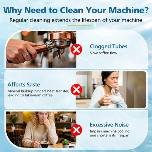 Vista 6 de CPLIKE Tabletas descalcificadoras compatibles con máquinas automáticas Jura para centros de café, limpieza de alta eficiencia y vida útil más larga