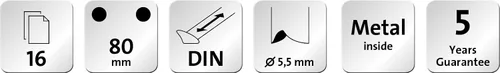 Vista 6 de Novus E 216 - Perforadora (capacidad de 16 hojas), color negro y gris