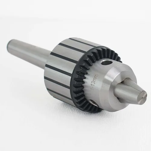 Vista 6 de Portabrocas de 1/32" a 1/2" con eje cónico Morse MT1-JT33, portabrocas resistente con llave de mandril