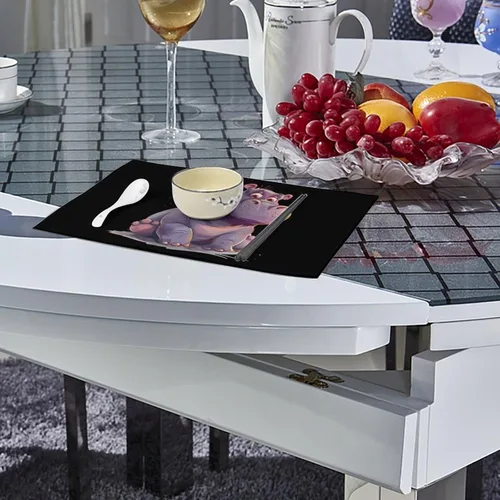 Vista 4 de Hippo Cute Hippopotamus Placemats Set of 6 Resistant Table Mats Washable Place Mats for Dinner Party Table Decoration