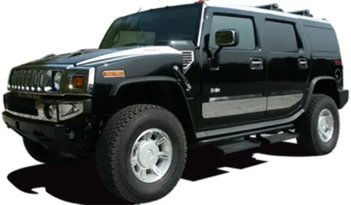 Vista 2 de QAA Compatible con 2 piezas Hummer H2 2003-2009 de acero inoxidable HV43014