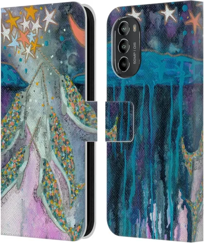 Vista 20 de Head Case Designs Officially Licensed Wyanne Blue Watercolour Bear Animals 2 Leather Book Wallet Case Cover Compatible with Motorola Moto G82 5G