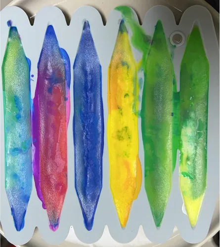 Vista 5 de DLUCKY Molde de reciclaje de crayón, 2 unidades, molde de silicona 3D de doble punta, apto para horno, silicona pura, molde de crayón reutilizable