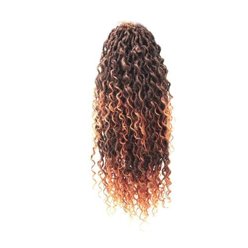 Vista 75 de Goddess Locs - Rastas de cabello corto rizado bohemio sintético de 10 pulgadas, paquete de 8 paquetes de trenzas de ganchillo preenrolladas