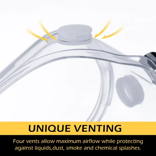 Vista 5 de Yunsailing Gafas protectoras de seguridad para laboratorio, transparentes, antivaho y protección ocular, para hombres y mujeres