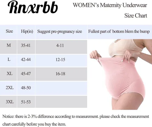 Vista 5 de Rnxrbb M-5XL Ropa interior de maternidad Shapewear sobre Bump Plus Size Seamless Support Maternidad Bragas Ropa de Talle Alto