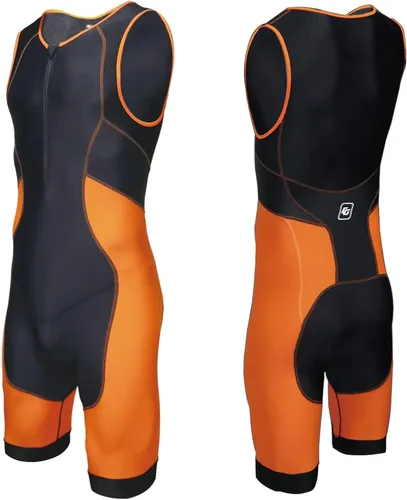 Vista 8 de Trajes de triatlón para hombre de una pieza sin mangas Trisuits traje de piel húmedo para correr ciclismo natación