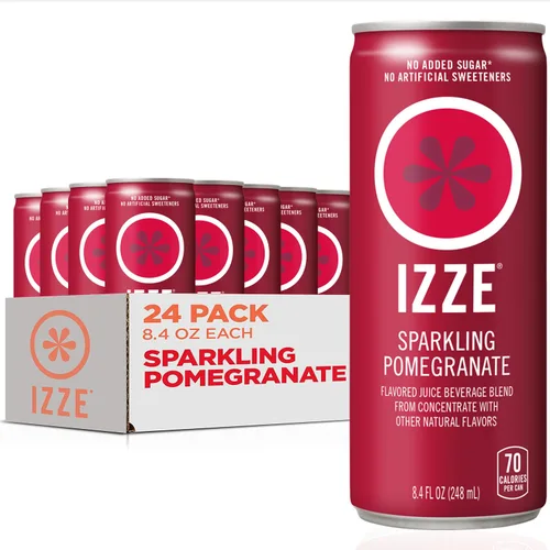 Vista 23 de IZZE - Mezcla de bebida de jugo con agua con gas, manzana, sin azúcar añadido, 8.4 onzas líquidas, 24 latas