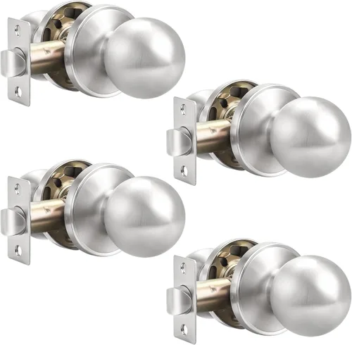 Vista 13 de Probrico Pomo de puerta interior negro, manija de puerta de paso, pomo de puerta de armario, pomo interior sin cerradura, perilla de puerta sin