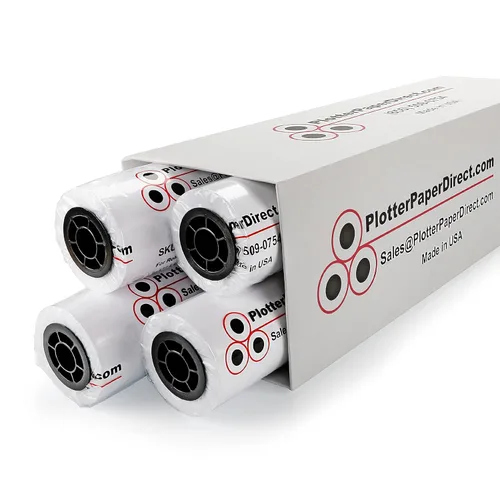 Vista 9 de Plotter Paper Direct (46 libras, recubierto, 1 rollo, núcleo de 2 pulgadas, 24 pulgadas x 100 pies) para impresión CAD en impresoras de chorro