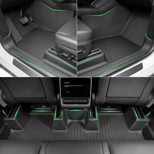 Vista 4 de SUPER LINER Alfombrillas compatibles con Tesla Model Y Juniper 2025-2026 - Forro de suelo TPE y accesorios, alfombrillas para maletero y protector