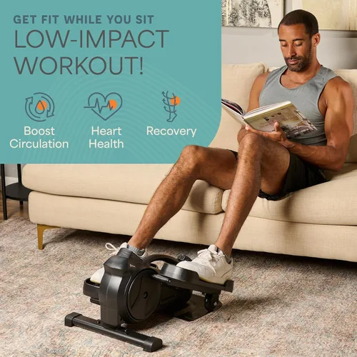 Vista 2 de Lifepro Portable Under Desk Elliptical Exercise Machine - Motorized Pedal Exerciser for Home Workouts, Muscle Toning, Energy Boost - Mini Foot & Leg