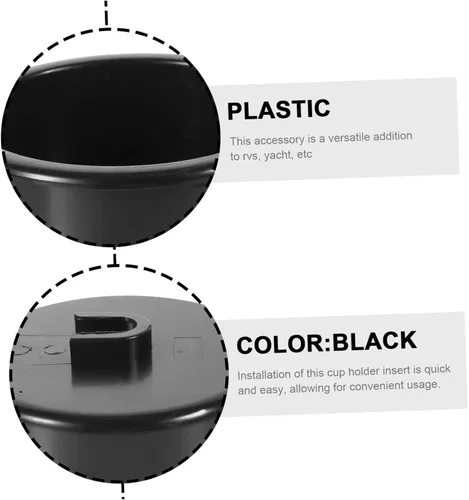 Vista 2 de 2 piezas de portavasos de coche insertos de plástico sofá portavasos reemplazo para Rv yate muebles para botellas, fácil instalación accesorios