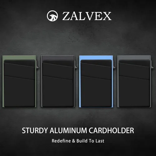 Vista 8 de Billetera desplegable, cartera delgada para hombre, cartera minimalista con bloqueo RFID, cartera para tarjetas de crédito Mondern con bolsillo