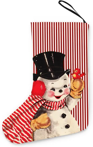 Vista 9 de Medias de Navidad vintage de 16 pulgadas, medias de Navidad rojas, decoración de Papá Noel vintage, medias de Navidad, decoración de calcetines
