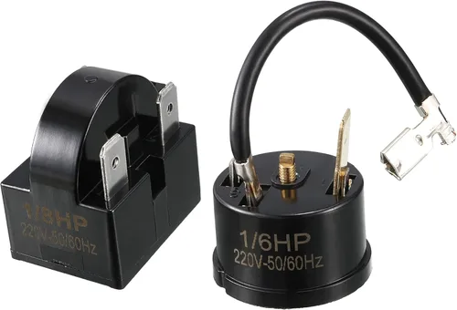uxcell Relé de arranque del refrigerador 33 ohmios 3 pines + protector de sobrecarga térmica del compresor