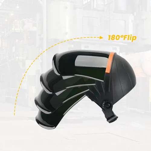 Vista 6 de Casco de soldadura, capucha de soldadura, protección facial de soldadura visible, resistente al calor, resistente a las caídas, máscara protectora