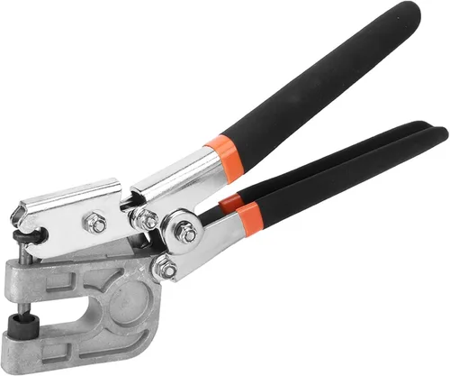 Vista 4 de YWBL-WH Alicates para engarzar, herramienta de mano de fijación para enmarcar con bloqueo de perforación, herramienta de perforación de quilla