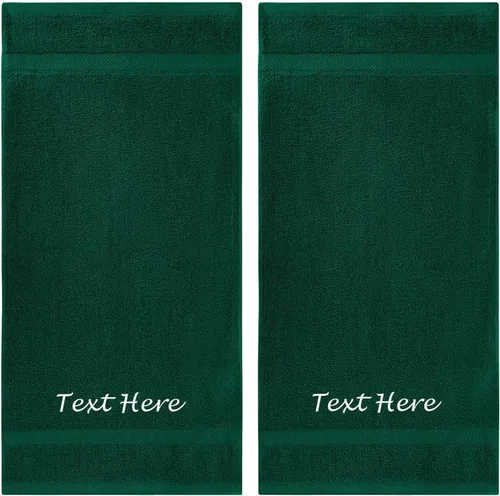Vista 78 de Juego de Toallas Personalizadas con Texto Bordado - Paquete de 2 Sábanas de Baño de Algodón Turco Altamente Absorbentes y Súper Suaves para Spa