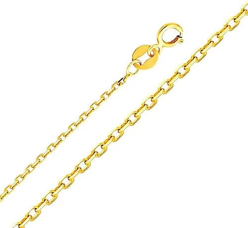 Vista 4 de The World Jewelry Center - Colgante de oro amarillo de 14 quilates con cadena de cable de 0035in