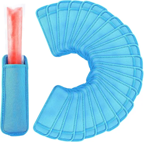 Vista 12 de JANYUN Paquete de 24 bolsas reutilizables para paletas de hielo, mangas anticongelantes, 8