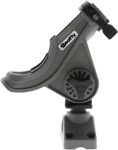 Vista 4 de Scotty #280-GR Baitcaster/Soporte de caña giratoria con montaje lateral/cubierta #241 (gris)